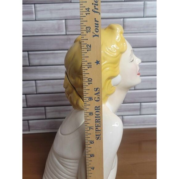 Vintage 1996 Marilyn Monroe Bust Ceramic Cookie Jar Clay Art - Picture 6 of 9